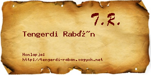 Tengerdi Rabán névjegykártya